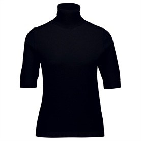 Allude Kortærmet Turtleneck Pullover, Sort